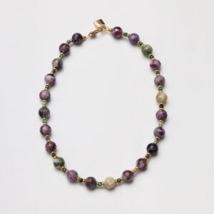 Rainbow Emerald Phantom Quartz & Turquoise Necklace