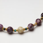 Rainbow Emerald Phantom Quartz & Turquoise Necklace