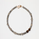 Grey Moonstone & Tiger's Eye Necklace