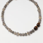 Grey Moonstone & Tiger's Eye Necklace