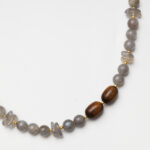 Grey Moonstone & Tiger's Eye Necklace