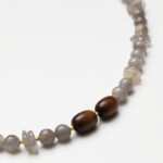 Grey Moonstone & Tiger's Eye Necklace
