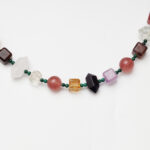 Strawberry Quartz, Red Phantom Quartz, Lapis Lazuli, Amethyst & Clear Quartz Necklace