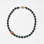 Emerald Phantom Quartz, Malachite & Red Phantom Quartz Necklace