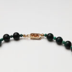 Emerald Phantom Quartz, Malachite & Red Phantom Quartz Necklace