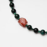Emerald Phantom Quartz, Malachite & Red Phantom Quartz Necklace