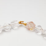 Free-Form Clear Quartz, Red Phantom Quartz, Lapis Lazuli & Southern Red Agate Necklace