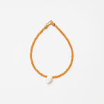 Yellow Jade & Baroque Pearl Bracelet