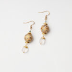 Moonlit Zen · White Lacquer & Clear Quartz Earrings