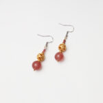 Temple Camellia · Strawberry Quartz & Pink Tourmaline Openwork Earrings