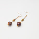 Imperial Glass · Lavender Lacquer, Tourmaline & Cat's Eye Earrings