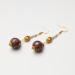Imperial Glass · Lavender Lacquer, Tourmaline & Cat's Eye Earrings