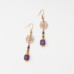 Imperial Twilight · Amethyst Openwork & Tourmaline Earrings