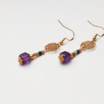 Imperial Twilight · Amethyst Openwork & Tourmaline Earrings