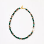 Jade Whisper Malachite & Smoky Quartz Necklace