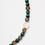 Jade Whisper Malachite & Smoky Quartz Necklace