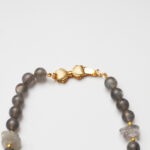 Grey Moonstone & Tiger's Eye Barrel Bead Bracelet