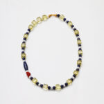 Starry Lemon · Citrine Square & Lapis Lazuli Necklace with Mother-of-Pearl and Southern Red Agate Yuanbao