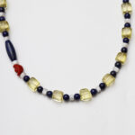 Starry Lemon · Citrine Square & Lapis Lazuli Necklace with Mother-of-Pearl and Southern Red Agate Yuanbao