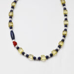 Starry Lemon · Citrine Square & Lapis Lazuli Necklace with Mother-of-Pearl and Southern Red Agate Yuanbao