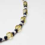 Starry Lemon · Citrine Square & Lapis Lazuli Necklace with Mother-of-Pearl and Southern Red Agate Yuanbao
