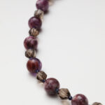 Autumn Berries · Purple Emerald Phantom Quartz, Smoky Quartz & Red Phantom Quartz with Lapis Lazuli Necklace