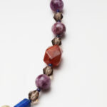 Autumn Berries · Purple Emerald Phantom Quartz, Smoky Quartz & Red Phantom Quartz with Lapis Lazuli Necklace