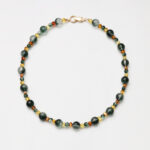 Timeless Grace · Green Phantom Quartz & Amber Necklace