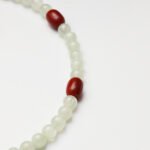 Ink Wash Balance · Prehnite, Agate Barrel & Southern Red Agate Yuanbao Necklace