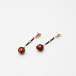 Crimson Lacquer, Turquoise & Garnet Earrings