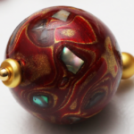 Crimson Lacquer Bead