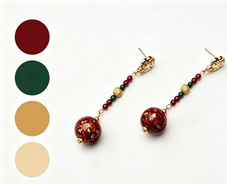 Necklace worn with an open collar