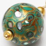 Teal Lacquer Bead