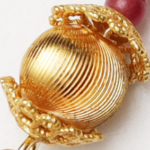 Gold-Plated Cat's Eye Bead