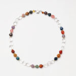 Stardust Trail · Clear Quartz & Mixed Rhombus Crystal Necklace