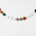 Stardust Trail · Clear Quartz & Mixed Rhombus Crystal Necklace