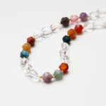 Stardust Trail · Clear Quartz & Mixed Rhombus Crystal Necklace