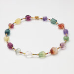Prism of the Soul · Heart-Shaped Fluorite, Free-Form Fluorite & Red Phantom Quartz Necklace