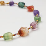 Prism of the Soul · Heart-Shaped Fluorite, Free-Form Fluorite & Red Phantom Quartz Necklace
