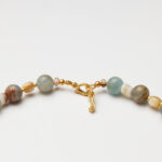 Wabi-Sabi Rain · Blue Calcite & Mother-of-Pearl Necklace
