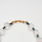 Forest Dewdrop · Clear Quartz Sugar Cube & Malachite Bracelet