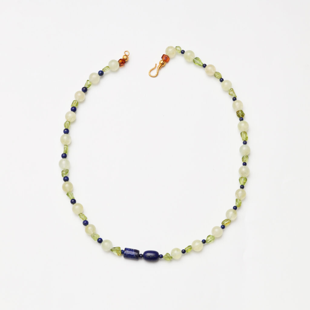 Prehnite, Peridot & Lapis Lazuli Necklace