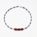 Dunhuang Twilight · Blue Aventurine, Blue Spot Stone & Red Agate Necklace