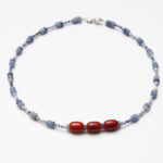 Dunhuang Twilight · Blue Aventurine, Blue Spot Stone & Red Agate Necklace