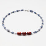 Dunhuang Twilight · Blue Aventurine, Blue Spot Stone & Red Agate Necklace